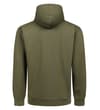 Thumbnail Dark khaki sherpa lined zip hoody, back view.